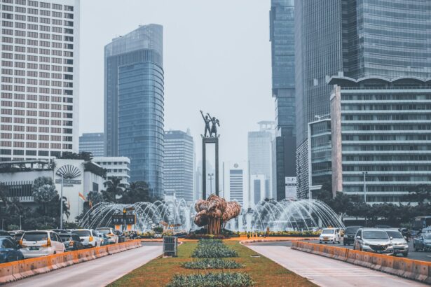Suasana Bundaran HI Jakarta Foto oleh Eko Herwantoro